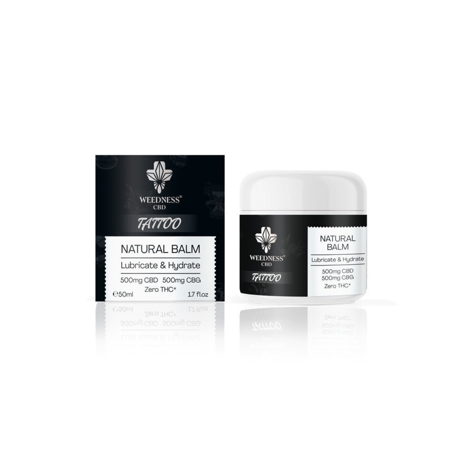 Weedness CBD Natural Tattoo Balm 500mg CBD (50ml)